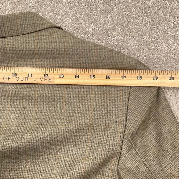 Chaps Ralph Lauren Suit Men 40R 30W 29L Brown Green PlaidHoundstooth Canada Suits